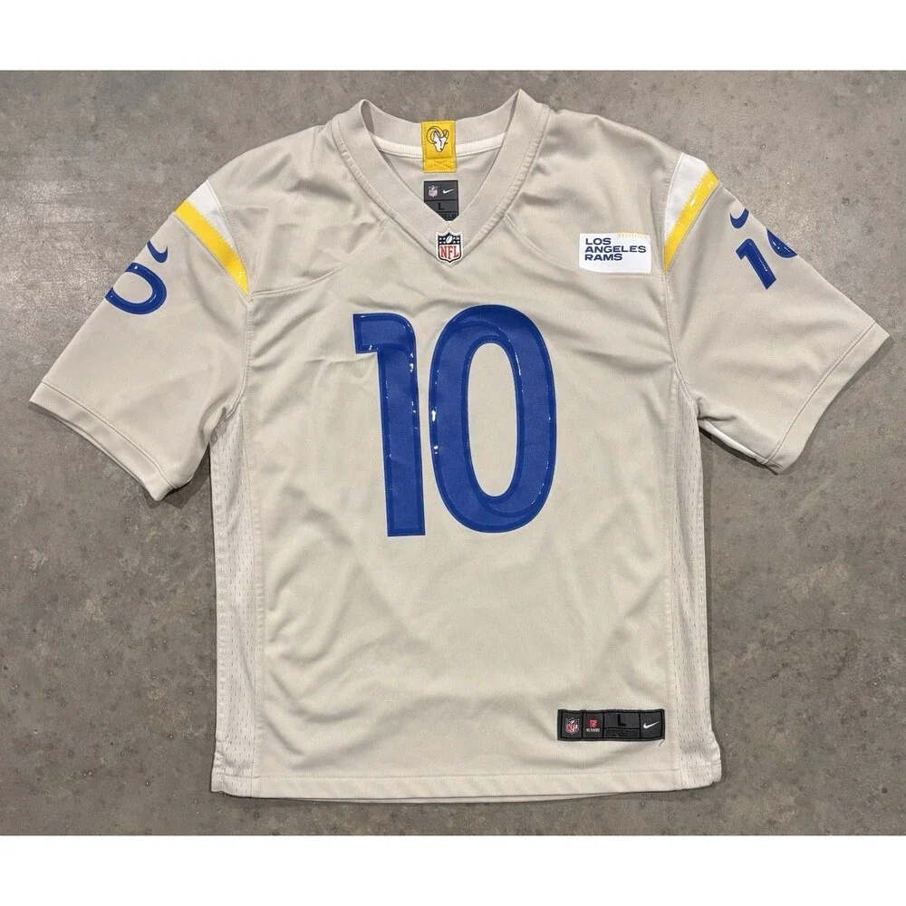 Cooper Kupp Nike On Field NFL Youth Jersey 14/16 Sz Large Gray LA Rams #10